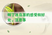 喝了冰島茶的感受和好處，留意事