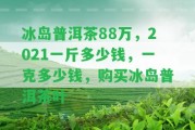 冰島普洱茶88萬，2021一斤多少錢，一克多少錢，購買冰島普洱茶葉