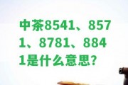 中茶8541、8571、8781、8841是什么意思？