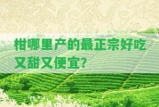 柑哪里產的最正宗好吃又甜又便宜？