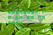 老班章村面積多大，戶數(shù)、古樹(shù)、民族、村民名單統(tǒng)計(jì)