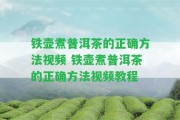 鐵壺煮普洱茶的正確方法視頻 鐵壺煮普洱茶的正確方法視頻教程