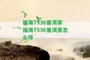 福海7536普洱茶 福海7536普洱茶怎么樣