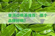 普洱口糧茶推薦：哪個品牌好喝？