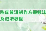 陳皮普洱制作方視頻法及泡法教程