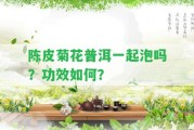 陳皮菊花普洱一起泡嗎？功效怎樣？