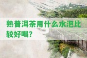 熟普洱茶用什么水泡比較好喝？