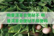 喝普洱茶會便秘不 喝普洱茶會便秘不排便嗎