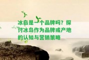 冰島是一個品牌嗎？探討冰島作為品牌或產(chǎn)地的認知與營銷策略