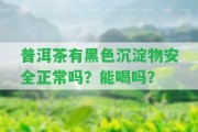 普洱茶有黑色沉淀物安全正常嗎？能喝嗎？