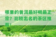 哪里的普洱最好喝最正宗？比較出名的茶區(qū)推薦！