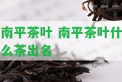 南平茶葉 南平茶葉什么茶出名