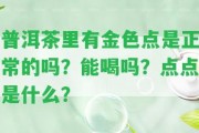 普洱茶里有金色點(diǎn)是正常的嗎？能喝嗎？點(diǎn)點(diǎn)是什么？