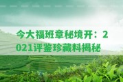 今大福班章秘境開：2021評(píng)鑒珍藏料揭秘