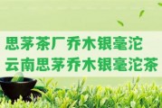 思茅茶廠喬木銀毫沱 云南思茅喬木銀毫沱茶