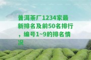 普洱茶廠1234家最新排名及前50名排行，編號(hào)1~9的排名情況