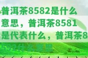 普洱茶8582是什么意思，普洱茶8581是代表什么，普洱茶8592什么意思