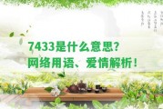 7433是什么意思？網(wǎng)絡(luò)用語(yǔ)、愛(ài)情解析！