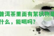 普洱茶里面有絮狀物是什么，能喝嗎？