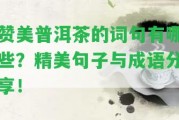 贊美普洱茶的詞句有哪些？精美句子與成語分享！