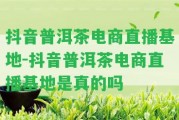 抖音普洱茶電商直播基地-抖音普洱茶電商直播基地是真的嗎