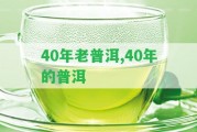 40年老普洱,40年的普洱