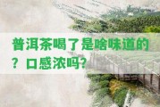 普洱茶喝了是啥味道的？口感濃嗎？