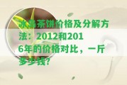 冰島茶餅價格及分解方法：2012和2016年的價格對比，一斤多少錢？