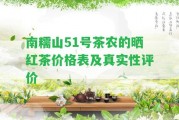 南糯山51號(hào)茶農(nóng)的曬紅茶價(jià)格表及真實(shí)性評(píng)價(jià)