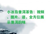 小冰島普洱茶告：視頻、圖片、語，全方位展示普洱韻味