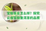 寶和茶業(yè)怎么樣？探究云南寶和普洱茶的品質(zhì)