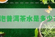 泡普洱茶水是多少？