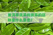 普洱茶混采和挑采的區(qū)別是什么意思？