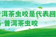 普洱茶蟲(chóng)咬是代表回潮嗎-普洱茶蟲(chóng)咬