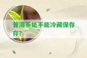 普洱茶能不能冷藏保存存？