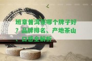 班章普洱茶哪個(gè)牌子好？品牌排名、產(chǎn)地茶山、口感全解析