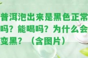 普洱泡出來是黑色正常嗎？能喝嗎？為什么會(huì)變黑？（含圖片）