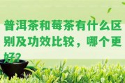 普洱茶和莓茶有什么區(qū)別及功效比較，哪個更好？