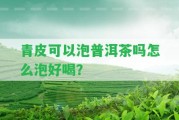 青皮可以泡普洱茶嗎怎么泡好喝？