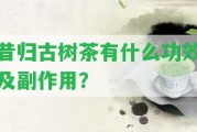 昔歸古樹茶有什么功效及副作用？