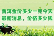 普洱金價(jià)多少一克今天最新消息，價(jià)格多少錢？