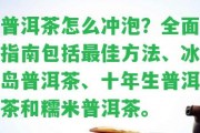 普洱茶怎么沖泡？全面指南包含最佳方法、冰島普洱茶、十年生普洱茶和糯米普洱茶。