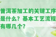 普洱茶加工的關鍵工序是什么？基本工藝流程有哪幾個？