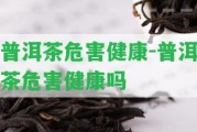 普洱茶危害健康-普洱茶危害健康嗎