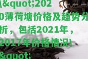 \"2020薄荷塘價格及趨勢分析，包含2021年，2017年價格情況\"