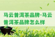 馬云普洱茶品牌-馬云普洱茶品牌怎么樣