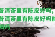 普洱茶里有陳皮好嗎,普洱茶里有陳皮好嗎能喝嗎