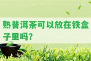 熟普洱茶可以放在鐵盒子里嗎？