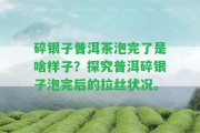 碎銀子普洱茶泡完了是啥樣子？探究普洱碎銀子泡完后的拉絲狀況。