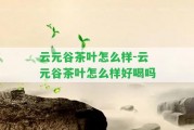 云元谷茶葉怎么樣-云元谷茶葉怎么樣好喝嗎